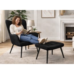 Fotel wypoczynkowy RELAX uszak z podnóżkiem do salonu