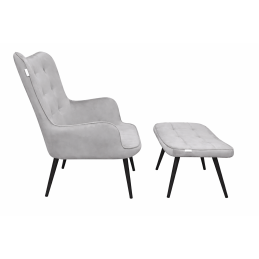 Fotel wypoczynkowy RELAX uszak z podnóżkiem do salonu