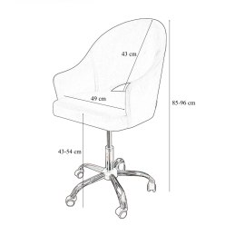 Fotel obrotowy biurowy Velvet tkanina Welur – wygodne krzesło do pracy