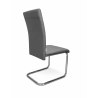 Krzesło Lotus na płozach chromowanych szara eco skóra – nowoczesne, wygodne