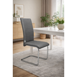 Krzesło Lotus na płozach chromowanych tkanina eco skóra – nowoczesne, wygodne