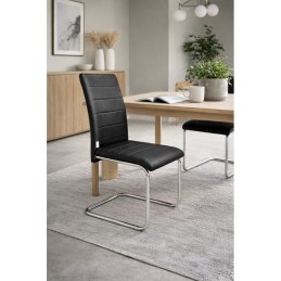 Krzesło Lotus na płozach chromowanych tkanina eco skóra – nowoczesne, wygodne