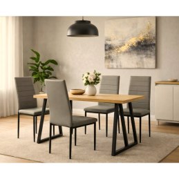 Krzesło Faro – nowoczesne, ergonomiczne, z ekoskóry, metalowe nogi