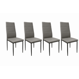 Krzesło Faro – nowoczesne, ergonomiczne, z ekoskóry, metalowe nogi