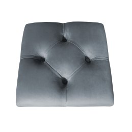 Pufa CHESTERFIELD tkanina Welur loft ławka podnóżek metal