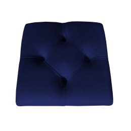 Pufa CHESTERFIELD tkanina Welur loft ławka podnóżek metal