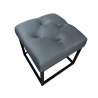 Pufa CHESTERFIELD tkanina Welur loft ławka podnóżek metal