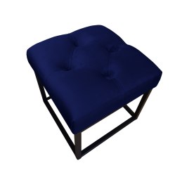 Pufa CHESTERFIELD tkanina Welur loft ławka podnóżek metal