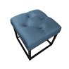 Pufa CHESTERFIELD tkanina Welur loft ławka podnóżek metal