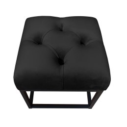 Pufa CHESTERFIELD tkanina Welur loft ławka podnóżek metal
