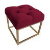 Pufa CHESTERFIELD tkanina Welur loft ławka podnóżek metal
