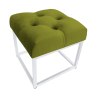 Pufa CHESTERFIELD tkanina Welur loft ławka podnóżek metal