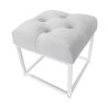 Pufa CHESTERFIELD tkanina Welur loft ławka podnóżek metal
