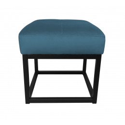 Pufa MAX tkanina Welur loft ławka podnóżek metal