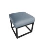 Pufa MAX tkanina Welur loft ławka podnóżek metal
