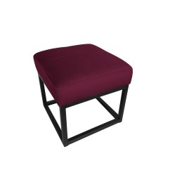 Pufa MAX tkanina Welur loft ławka podnóżek metal