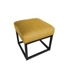 Pufa MAX tkanina Welur loft ławka podnóżek metal