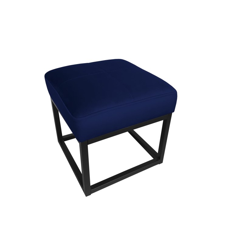 Pufa MAX tkanina Welur loft ławka podnóżek metal