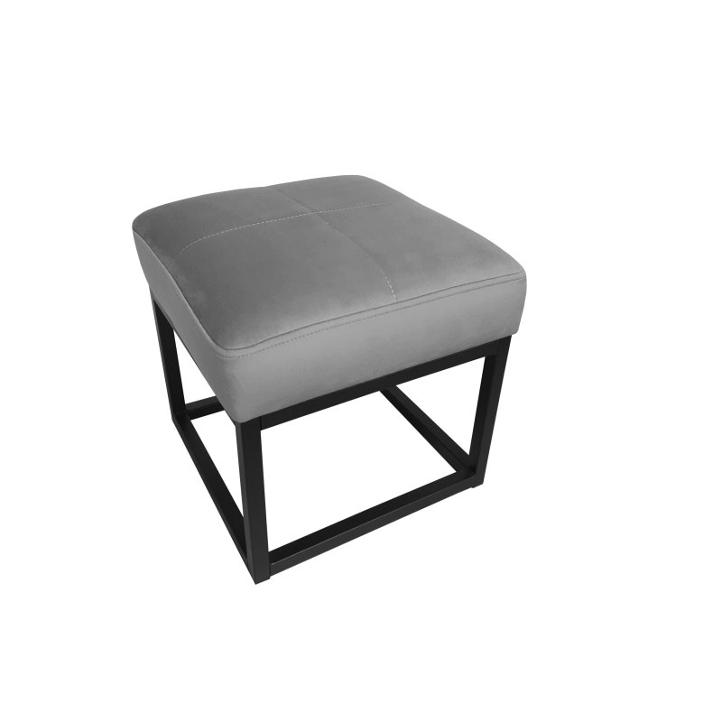 Pufa MAX tkanina Welur loft ławka podnóżek metal