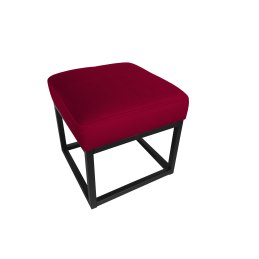 Pufa MAX tkanina Welur loft ławka podnóżek metal