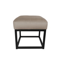 Pufa MAX tkanina Welur loft ławka podnóżek metal