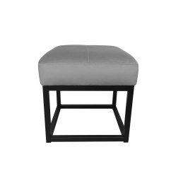 Pufa MAX tkanina Welur loft ławka podnóżek metal
