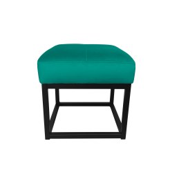 Pufa MAX tkanina Welur loft ławka podnóżek metal