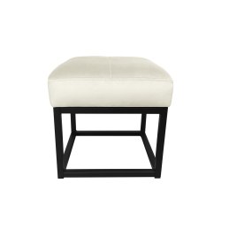 Pufa MAX tkanina Welur loft ławka podnóżek metal