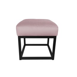 Pufa MAX tkanina Welur loft ławka podnóżek metal