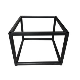 Pufa MAX tkanina Welur loft ławka podnóżek metal