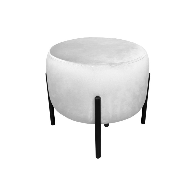 Pufa OLA loft ławka podnóżek metal