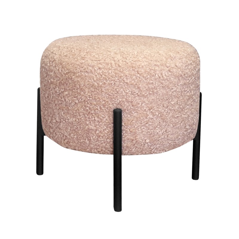 Pufa OLA loft ławka podnóżek metal