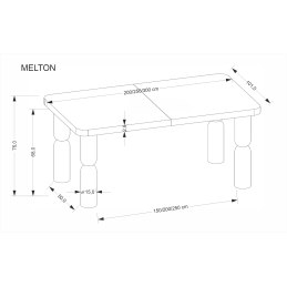 Stół MELTON rozkładany – drewniany stół do jadalni