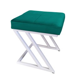 Pufa ZETA tkanina Welur loft ławka podnóżek metal