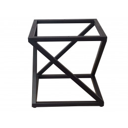 Pufa ZOA tkanina Welur loft ławka podnóżek metal