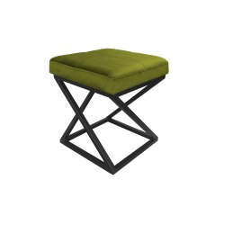 Pufa ZOA tkanina Welur loft ławka podnóżek metal