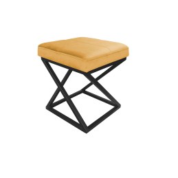 Pufa ZOA tkanina Welur loft ławka podnóżek metal