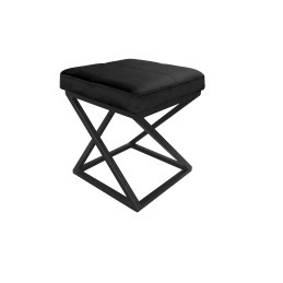 Pufa ZOA tkanina Welur loft ławka podnóżek metal