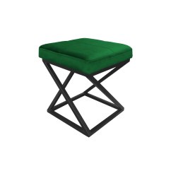 Pufa ZOA tkanina Welur loft ławka podnóżek metal