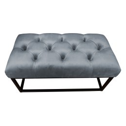 Ławka CHESTERFIELD tkanina Welur loft ławka metal