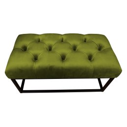Ławka CHESTERFIELD tkanina Welur loft ławka metal