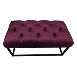 Ławka CHESTERFIELD tkanina Welur loft ławka metal