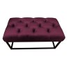 Ławka CHESTERFIELD tkanina Welur loft ławka metal