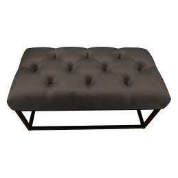 Ławka CHESTERFIELD tkanina Welur loft ławka metal