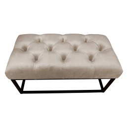 Ławka CHESTERFIELD tkanina Welur loft ławka metal