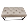 Ławka CHESTERFIELD tkanina Welur loft ławka metal