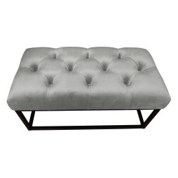 Ławka CHESTERFIELD tkanina Welur loft ławka metal