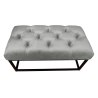 Ławka CHESTERFIELD tkanina Welur loft ławka metal