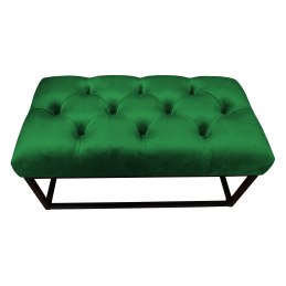 Ławka CHESTERFIELD tkanina Welur loft ławka metal