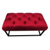 Ławka CHESTERFIELD tkanina Welur loft ławka metal